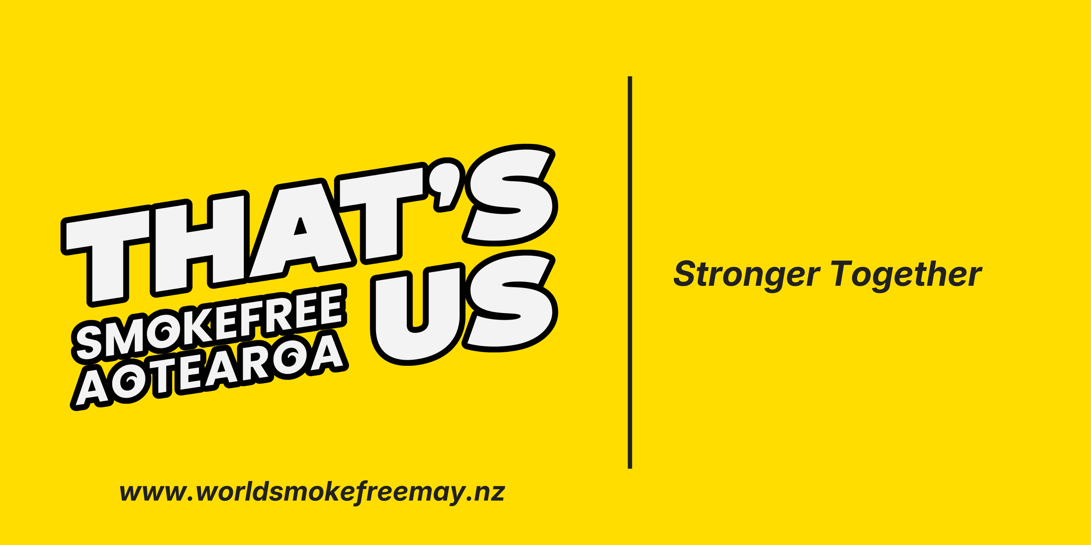 Email banner: Stronger Together — Yellow